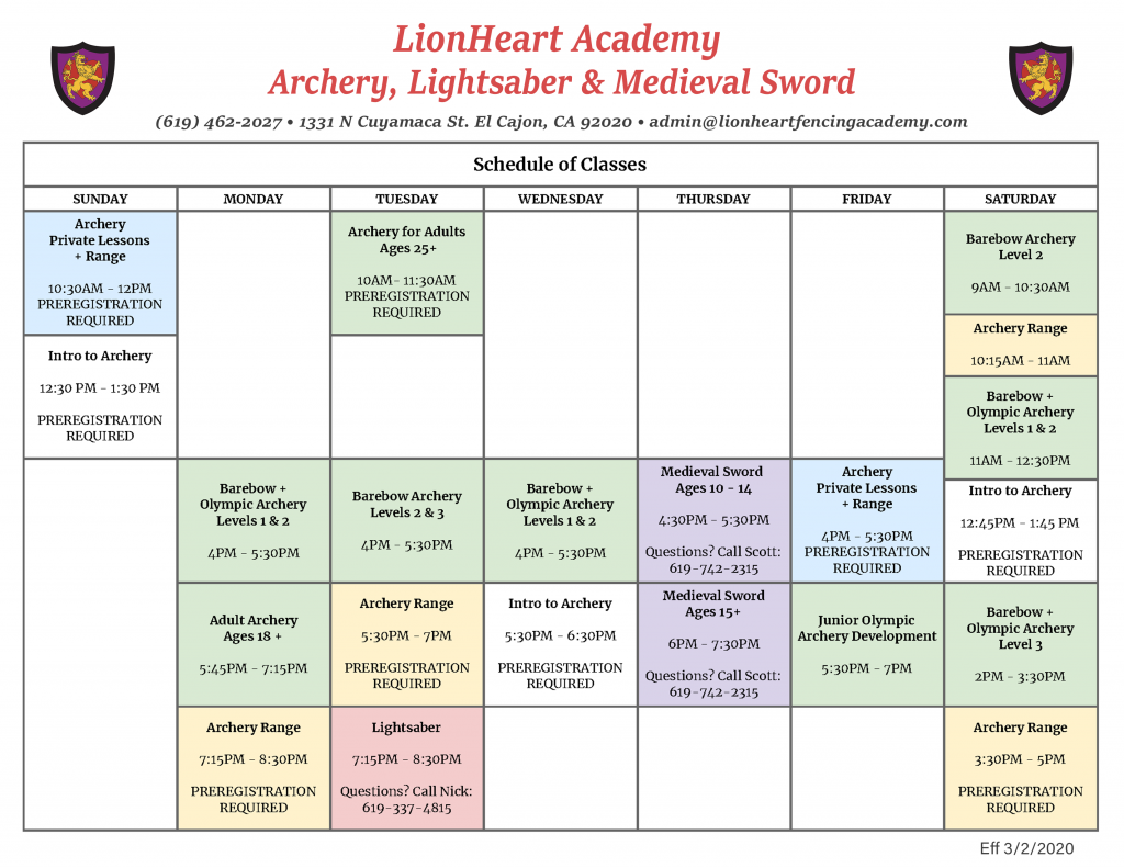 Archery at Lionheart San Diego!